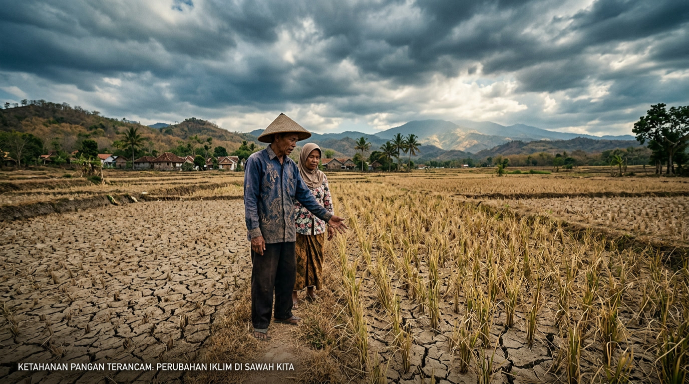perubahan iklim Indonesia, dampak pemanasan global, pertanian nasional, krisis pangan